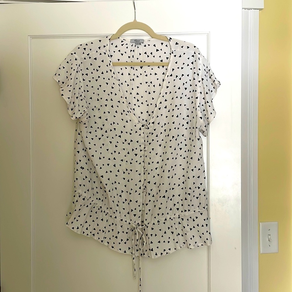 Heart peplum blouse